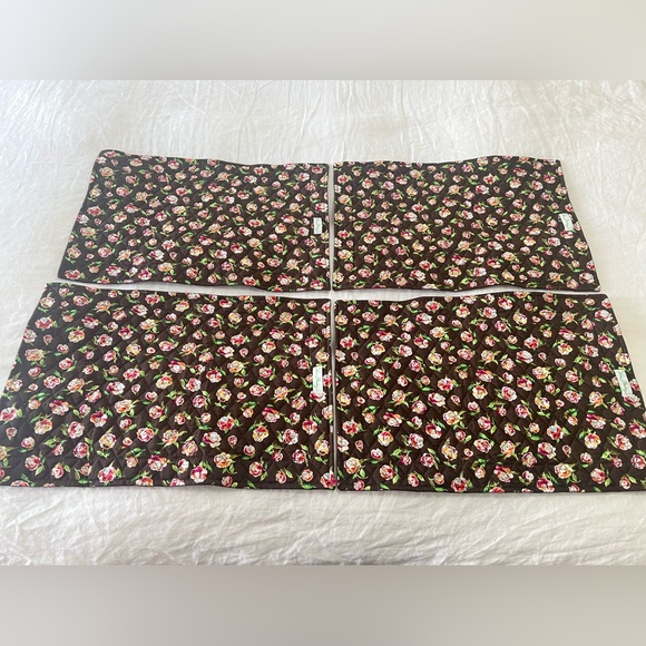 Vera Bradley | English Rose Placemats Set of 4 Floral Quilted - Picture 3 of 7
